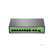 Коммутатор Digma DSP208G-2G-1S-T120 (L2) 10x1Гбит/с 1SFP 8PoE 8PoE+ 120W неуправляемый