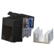 Модуль Hyperline KJ9-8P8C-C6-90-BK информ. KeystoneRJ45 1 кат.6 черн.