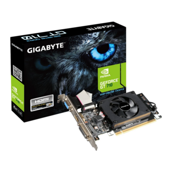 Видеокарта Gigabyte PCI-E 2.0 GV-N710D3-2GL 2.0 NVIDIA GeForce GT 710 2Gb 64bit DDR3 954/1600 DVIx1 HDMIx1 CRTx1 HDCP Ret low profile