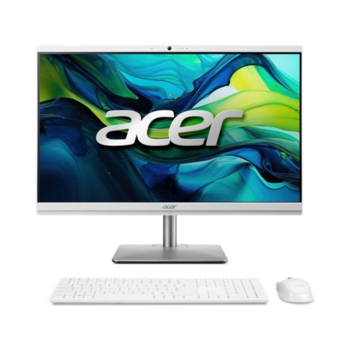 Моноблок Acer Aspire C24-195ES 23.8" Full HD Core Ultra 7 155U (1.7) 16Gb SSD512Gb Graphics CR Eshell GbitEth WiFi BT 65W клавиатура мышь Cam серебристый 1920x1080