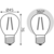 Лампа филам. Gauss Filament 12Вт цок.:E27 шар 220B св.свеч.бел.теп. (упак.:10шт) (52212)