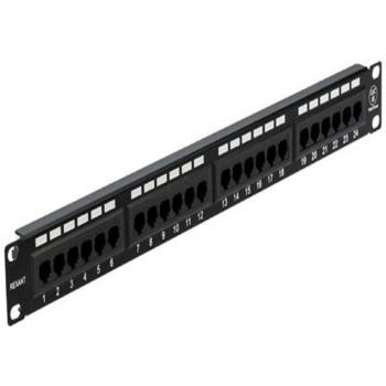 Патч-панель Rexant 04-0021 19" 1U 24xRJ45 кат.5E UTP
