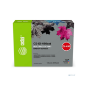 Чернила Cactus CS-GI-490SET голубой/пурпурный/желтый/черный набор для Canon PIXMA G1400/G1410/G1411/G2400/G2410/G2411/G3400/G3410/G3411/G4400/G4410/G4411