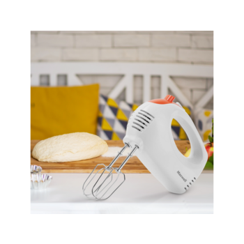 Миксер ручной Maxwell MW-1358 W 300Вт белый/оранжевый