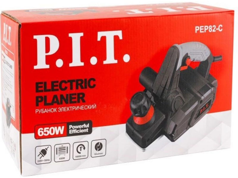 Рубанок P.I.T. PEP82-C 650Вт 82мм 16800об/мин