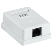 Розетка ITK CS2-1C5EF-12-G настенная 49.2x62.5x25.2мм крышка RJ45 пластик белый (упак.:1шт)