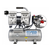 Компрессор поршневой Hyundai HYC 14206LMS безмасляный 140л/мин 6л 750Вт серебристый