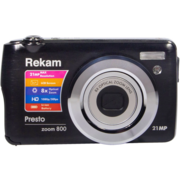 Фотоаппарат Rekam Presto zoom 800 черный 21Mpix Zoom8x 2.7" 1080p SDHC/MMC CMOS IS el 3.8minF/Li-Ion/case