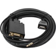 Кабель-переходник аудио-видео Premier 5-983AU HDMI (m)/VGA (m) 3м. позолоч.конт. черный (5-983AU 3.0)