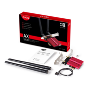 Сетевой адаптер Wi-Fi + Bluetooth Cudy WE3000S АХ5400 PCI Express (ант.внеш.съем) 2ант.