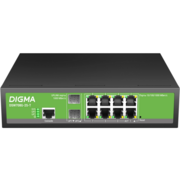 Коммутатор Digma DSW708G-2S-T (L2+) 8x1Гбит/с 2SFP управляемый