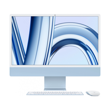 Моноблок Apple iMac A2874 24" 4.5K M3 8 core (4) 16Gb SSD256Gb 8 core GPU macOS WiFi BT 143W клавиатура мышь Cam синий 4480x2520