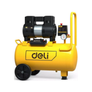 Компрессор поршневой Deli DL-WKY25-E1 безмасляный 80л/мин 25л 1200Вт желтый/черный