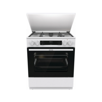 Плита Комбинированная Gorenje GKS6C71WF белый (металлическая крышка) реш.чугун