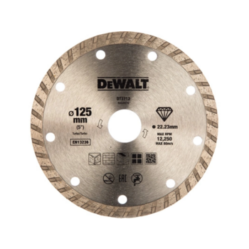 Диск алмазный DeWalt DT3712 d=125мм d(посад.)=22.2мм (угловые шлифмашины)