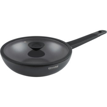 Сковорода ВОК (WOK) Rondell Kontur RDA-1489 круглая 28см покрытие: Xylan Plus ручка несъемная (с крышкой) графитовый