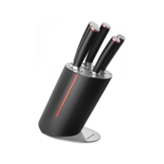 Набор ножей кухон. Rondell Urban Ultimate RD-1130 компл.:6предм. с подставкой черный/красный подар.коробка