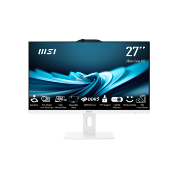PRO AP272P 14M-619XRU (MS-AF83) 27'' FHD(1920x1080)/Intel Core i3-14100 3.50GHz Quad/16GB/512GB SSD/Integrated/WiFi/BT/2.0MP/KB+MOUSE(WLS)/noOS/1Y/WHITE