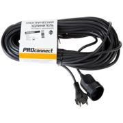 Удлинитель силовой PROconnect PROc-Uc (11-7115) 2x0.75кв.мм 1розет. 20м ПВС 6A без катушки черный
