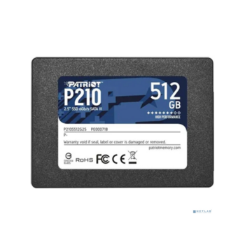 Твердотельный накопитель Patriot SSD P210 512GB SATA3 2.5" R520/W430 TBW 240TB 3D NAND
