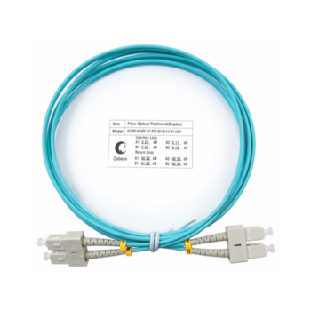 Cabeus FOP-50-SC-SC-2m Шнур оптический duplex SC-SC 50/125 mm OM3 2м LSZH