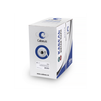 кабель Cabeus UTP-4P-Cat.5e-SOLID-LSZH-LIGHT Кабель витая пара UTP (U/UTP), категория 5e, 4 пары 0,47мм (24 AWG), одножильный, LSZH, нг(А)-HF, (305 м)