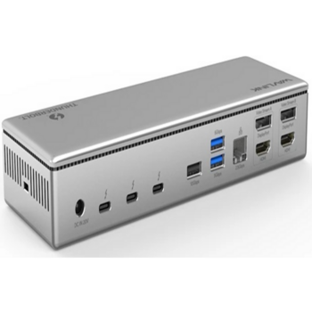 Док-станция Docking Station WAVLINK Thunderbolt 4 Quad Display/96W Power Delivery Include 20V/11.5A Power Adapter/4xUSB3.0/3xThunderbolt 4/2xDP 4K 60HZ/2xHDMI 4K 60HZ/1xGigabit LAN/1xCombo Audio Jack/1xCardReader