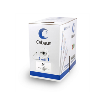 Кабель Cabeus UTP-4P-Cat.5e-PATCH-GY Кабель витая пара UTP (U/UTP), категория 5e, 4 пары, (24 AWG), многожильный (patсh), PVC нг(А)-LS, серый (305 м)