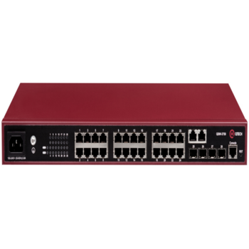 Коммутатор QTech QSW-3750-28T-POE-AC-R QSW-3750-28T-POE-АС-R (L2+) 24x1Гбит/с 4SFP 370W управляемый