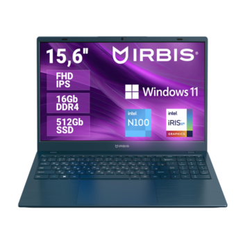 IRBIS Breeze [15NBC1015M] Dark Blue 15.6"{FHD N100/16GB/512GB SSD/WPro}