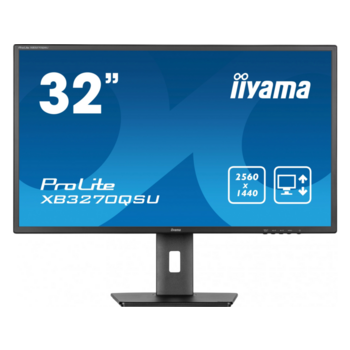 Монитор Iiyama 31.5" ProLite XB3270QSU-B1 черный IPS 16:9 HDMI M/M матовая HAS Piv 250cd 178гр/178гр 2560x1440 100Hz DP 2K USB 8.6кг