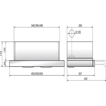 Вытяжка встраиваемая INTEGRA 45N-400-V2D ELIKOR