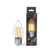 Лампа филам. Gauss Filament 7Вт цок.:E27 свеча 220B св.свеч.бел.теп. (упак.:1шт) (103802107)