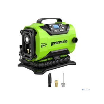 Greenworks ACG301 Компрессор автомобильный аккумуляторный, 24V / 12V (от сети автомобиля), без АКБ и ЗУ [3400807]