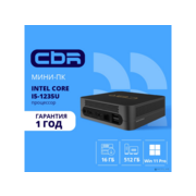 CBR MiniPC-DT002 (Intel i5-1235U /16Gb DDR4/512Gb SSD PCIe / W11Pro / 2 х USB 2.0, 2 х HDMI, 2 х USB 3.2, USB-C 3.0, USB-C 2.0, 3.5mm Combo Jack, RJ-45, VESA 75*75/100*100 )
