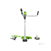 Greenworks TB201H Триммер аккумуляторный , 82V, 2,0 кВт, 46 см, c трехлопастным ножом и кусторезом, бесщеточный, без АКБ и ЗУ [2112407]