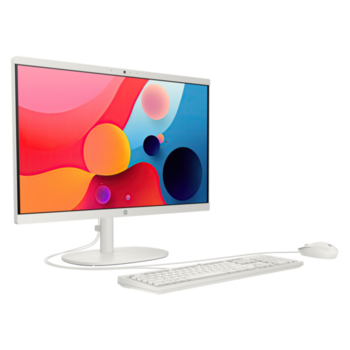 Моноблок HP 22-dg0008ci NT 21.5" FHD(1920x1080) INTEL N100, 8GB DDR5 4800 (1x8GB), SSD 512Gb, Intel Internal Graphics, noDVD,Rus/Eng kbd&mouse wired, HD Webcam, Cashmere White, FreeDos, 1Y Wty