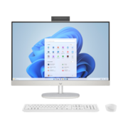 Моноблок HP 27-cr1022ci NT 27" FHD(1920x1080) Intel Ultra7-125U, 16GB DDR5 5600 (1x16GB), SSD 512Gb, Intel Internal Graphics, noDVD, kbd(rus)&mouse wireless, HD Webcam, Shell White, Windows 11 Plus SL, 1Y Wty