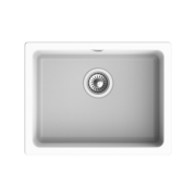 Кухонная мойка RIVELATO RIVELATO Мойка BERKANA 50 1-чаш 560*430, монтаж: универсальный, материал: кварц, цвет: иней