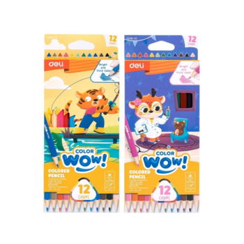 Карандаши цв. Deli EC138-12 Colorwow 3мм трехгран. 12цв. карт.кор. (12шт) 12 карандашей