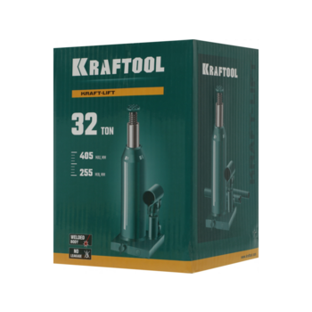 Домкрат Kraftool Kraft-Lift 43462-32_z01 бутылочный гидравлический зеленый/серый