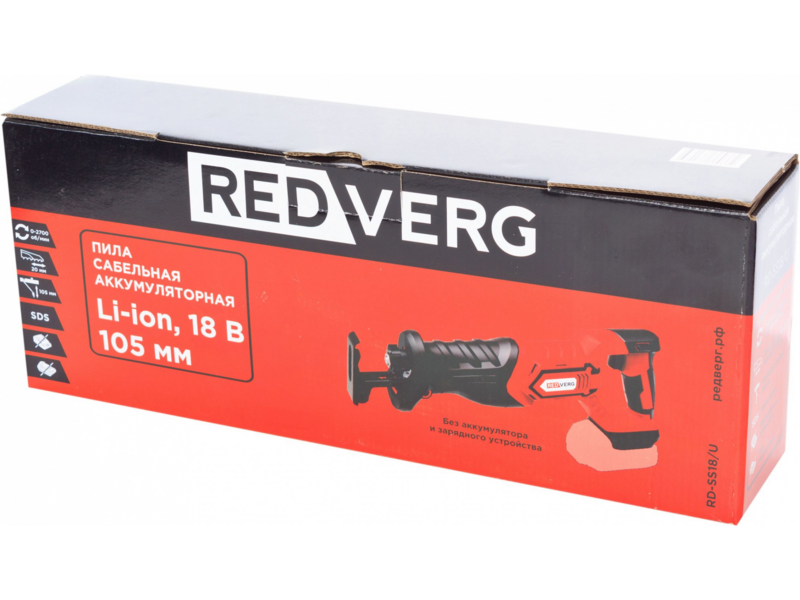 Сабельная пила RedVerg RD-SS18/U аккум. 2700ход/мин