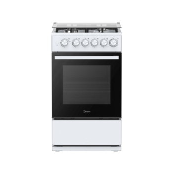 Плита Газовая Midea MFO-M4G20T0E(WH) белый/черный (стеклянная крышка) реш.чугун
