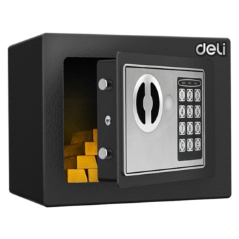 Сейф Deli ET510 170x170x230мм электронный/ключевой