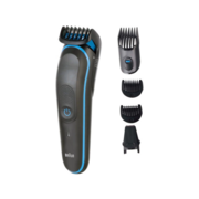 Триммер Braun MGK3245 черный/голубой (насадок в компл:5шт)