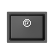 Кухонная мойка RIVELATO RIVELATO Мойка BERKANA 50 1-чаш 560*430, монтаж: универсальный, материал: кварц, цвет: антрацит