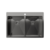 Кухонная мойка RIVELATO Rivelato Rinox 7450 2В PVD black Мойка нерж.сталь 2 чаши 740*500*200 мм, монтаж: врезной, материал: нержавеющая сталь, цвет: черный