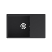 Кухонная мойка GRANFEST URBAN 678L black 1-чаша+крыло 780*490мм, монтаж: врезной, материал: кварц, цвет: черный
