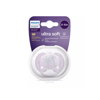 Пустышка ultra soft, пальмы, 0-6 мес., 1 шт.