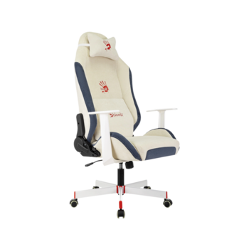 Кресло игровое A4Tech Bloody GC-830 белый с подголов. крестов. пластик белый пластик черный/белый
